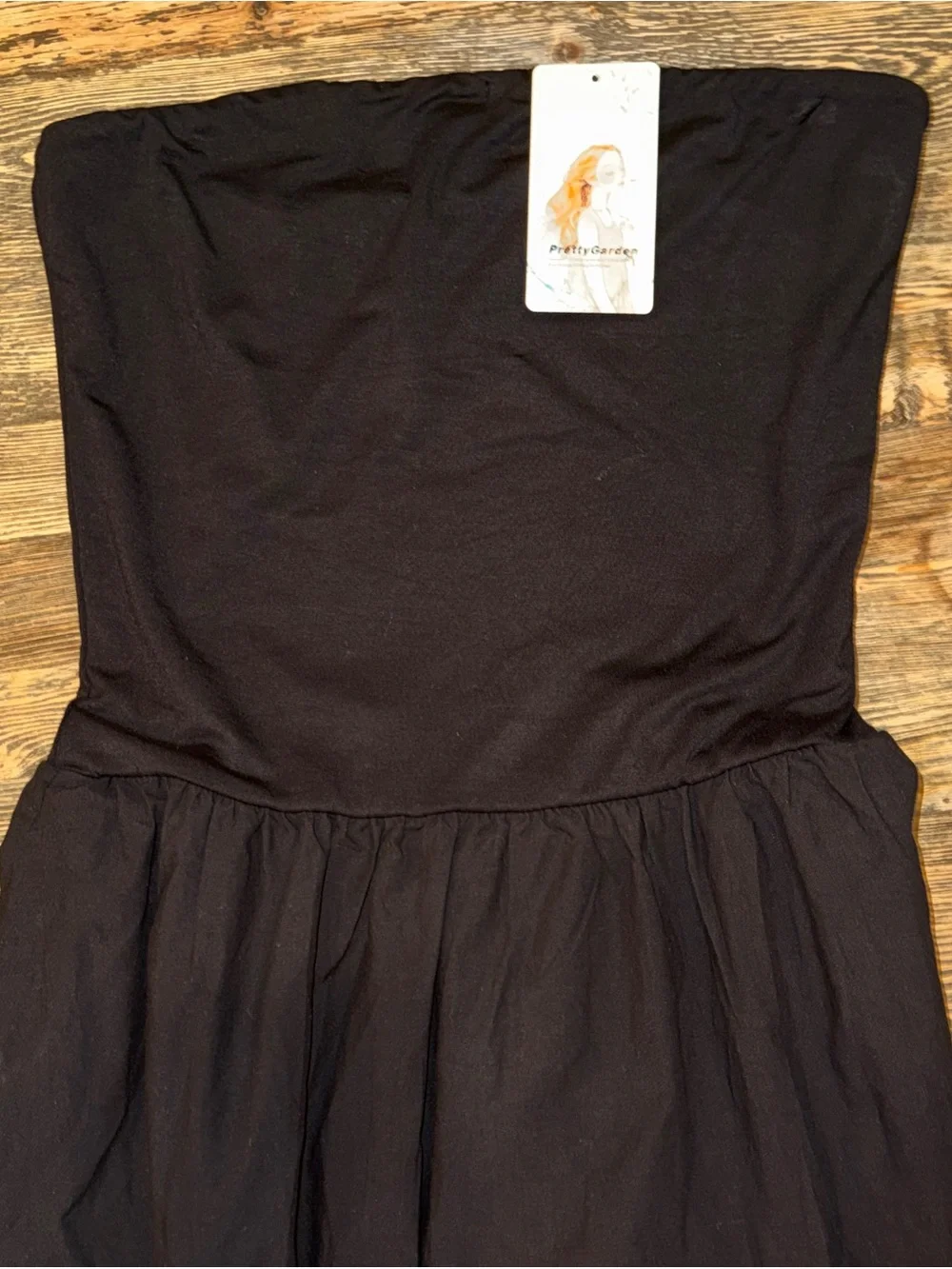Sleek Strapless Black Maxi Dress with pockets Size Small - Picture 6 of 8